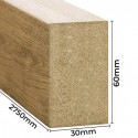 Vrijstaande MDF-latten 10pcs Natuurlijk eiken - 30x60mm (Klemp) Vrijstaande MDF-latten 10pcs Natuurlijk eiken - 30x60mm (Klemp)