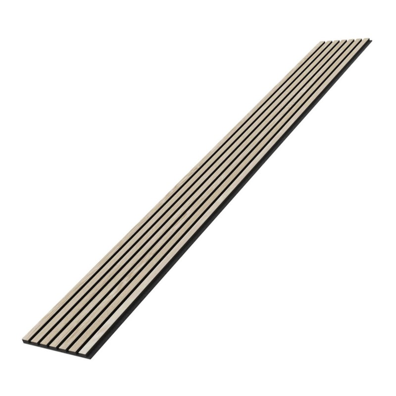 Akoestisch paneel naturel fineer - Gebleekt eiken - 28x240cm (Klemp) - Akoestische panelen Akoestisch paneel naturel fineer - Gebleekt eiken - 28x240cm (Klemp) - Akoestische panelen