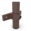 Piastra a collare doppio lato Typ 56, 33.7 mm, Vintage-Brown (Klemp) Piastra a collare doppio lato Typ 56, 33.7 mm, Vintage-Brown (Klemp)