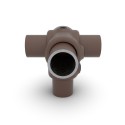Tee di uscita laterale Typ 24, 26.9 mm, Vintage-Brown (Klemp) Tee di uscita laterale Typ 24, 26.9 mm, Vintage-Brown (Klemp)
