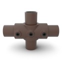 Croce a due vie Typ 22, 33.7 mm, Vintage-Brown (Klemp) Croce a due vie Typ 22, 33.7 mm, Vintage-Brown (Klemp)