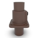 Łącznik ścienny - stopa kwadratowa Typ 11, 33.7 mm, Vintage-Brown (Klemp) Łącznik ścienny - stopa kwadratowa Typ 11, 33.7 mm, Vintage-Brown (Klemp)