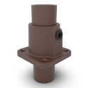 Łącznik ścienny - stopa kwadratowa Typ 11, 33.7 mm, Vintage-Brown (Klemp) Łącznik ścienny - stopa kwadratowa Typ 11, 33.7 mm, Vintage-Brown (Klemp)