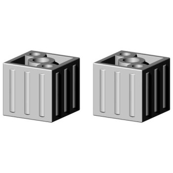 Connecteur cubique – pour profil 20x20x1,5 mm - gris (Klemp)