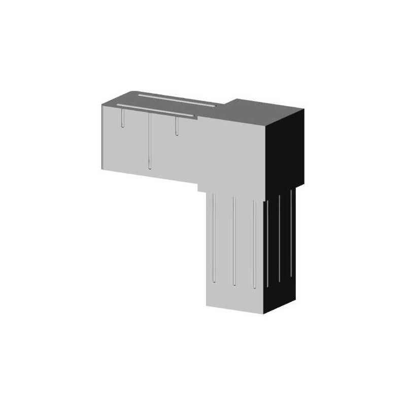 90° Winkel (2 Achsen, 2 Öffnungen) – für Profil 20x20x1,5 mm - grau (Klemp) - Kunststoffverbinder für Quadratprofile Profile 90° Winkel (2 Achsen, 2 Öffnungen) – für Profil 20x20x1,5 mm - grau (Klemp) - Kunststoffverbinder für Quadratprofile Profile