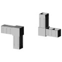 Curva 90° (2 assi, 2 ingressi) – per profilo 20x20x1,5 mm - grigio (Klemp) Curva 90° (2 assi, 2 ingressi) – per profilo 20x20x1,5 mm - grigio (Klemp)
