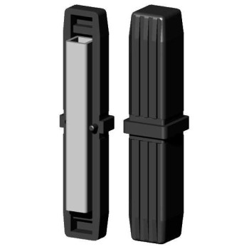 Gerade Steckverbindung / Muffe / Verlängerung – für Profil 20x20x1,5 mm mit Stahlkern - schwarz (Klemp)