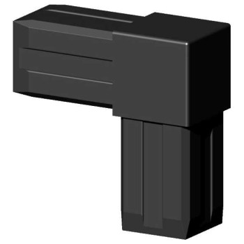 Curva 90° (2 assi, 2 ingressi) – per profilo 20x20x1,5 mm - antracite (Klemp)