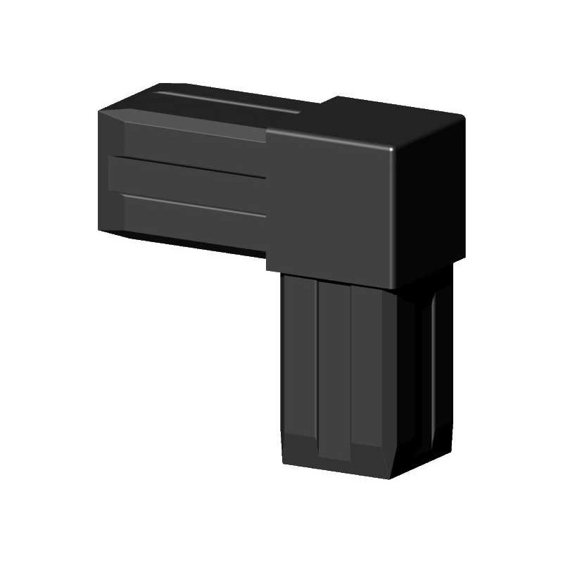 90° Winkel (2 Achsen, 2 Öffnungen) – für Profil 20x20x1,5 mm - anthrazit (Klemp) - Kunststoffverbinder für Quadratprofile Profile 90° Winkel (2 Achsen, 2 Öffnungen) – für Profil 20x20x1,5 mm - anthrazit (Klemp) - Kunststoffverbinder für Quadratprofile Profile