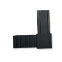 Curva 90° (2 assi, 2 ingressi) – per profilo 20x20x1,5 mm - antracite (Klemp) Curva 90° (2 assi, 2 ingressi) – per profilo 20x20x1,5 mm - antracite (Klemp)