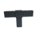 Conector en T (2 ejes, 3 entradas) – para perfil 20x20x1,5 mm - antracita (Klemp)