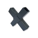 Cross Connector (2 axes, 4 slots) – for profile 20x20x1.5 mm - anthracite (Klemp) Cross Connector (2 axes, 4 slots) – for profile 20x20x1.5 mm - anthracite (Klemp)
