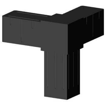 Conector en T de esquina (3 ejes, 3 entradas) – para perfil 20x20x1,5 mm - antracita (Klemp)