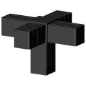 Connecteur croisé (3 axes, 5 emplacements) – pour profil 20x20x1,5 mm - anthracite (Klemp) Connecteur croisé (3 axes, 5 emplacements) – pour profil 20x20x1,5 mm - anthracite (Klemp)