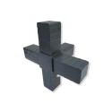 Connecteur croisé (3 axes, 5 emplacements) – pour profil 20x20x1,5 mm - anthracite (Klemp) Connecteur croisé (3 axes, 5 emplacements) – pour profil 20x20x1,5 mm - anthracite (Klemp)