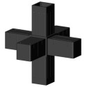 Kreuzverbinder (3 Achsen, 6 Öffnungen) – für Profil 20x20x1,5 mm - anthrazit (Klemp) Kreuzverbinder (3 Achsen, 6 Öffnungen) – für Profil 20x20x1,5 mm - anthrazit (Klemp)