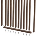 Freistehende Lamellenwand - Nussbaum - 30x60 (Klemp)