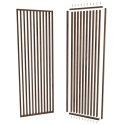 Free standing slat wall - Walnut - 30x60 (Klemp)