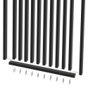 Freistehende Lamellenwand - Schwarz - 30x60 (Klemp)