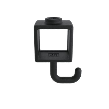 Hak skręcony Typ 64S, 40 mm, Czarny (Klemp)
