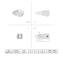 Female single socket Type 42S, 40 mm, Black (Klemp) Female single socket Type 42S, 40 mm, Black (Klemp)