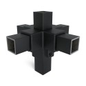 Croix à quatre sorties Type 26S, 40 mm, Noir (Klemp) Croix à quatre sorties Type 26S, 40 mm, Noir (Klemp)