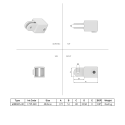 Weibliche Steckverbindung Typ 42S, 40 mm, Verzinkt (Klemp)