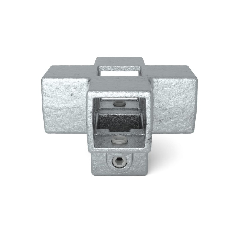 Four socket cross Type 26S, 40 mm, Galvanized (Klemp) - Tubefittings Four socket cross Type 26S, 40 mm, Galvanized (Klemp) - Tubefittings