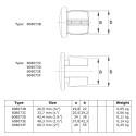 Bouchon métallique fin Type 184, 33,7 mm, Galvanisé (Klemp) Bouchon métallique fin Type 184, 33,7 mm, Galvanisé (Klemp)