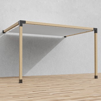 Wall-mounted wooden pergola straight (Klemp)