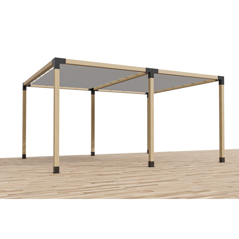 Holz freistehend Pergola gerade (Klemp) - Holzpergolen