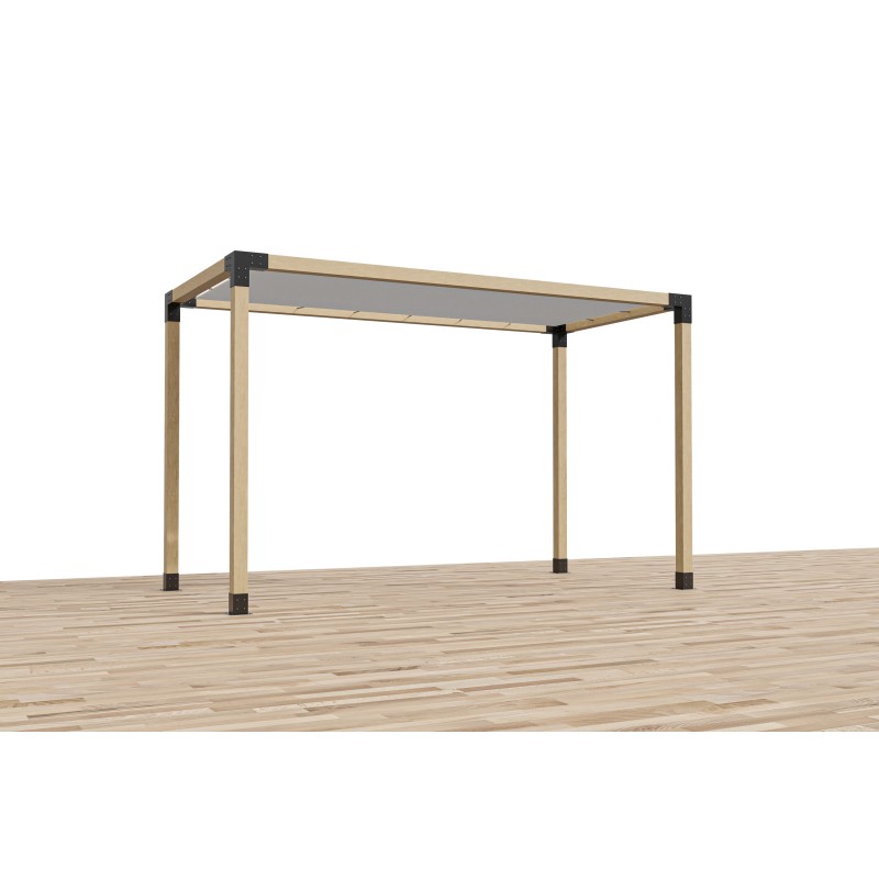 Holz freistehend Pergola gerade (Klemp) - Holzpergolen