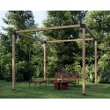 Pergola wolnostojąca drewniana ze spadkiem 10° (Klemp) Pergola wolnostojąca drewniana ze spadkiem 10° (Klemp)