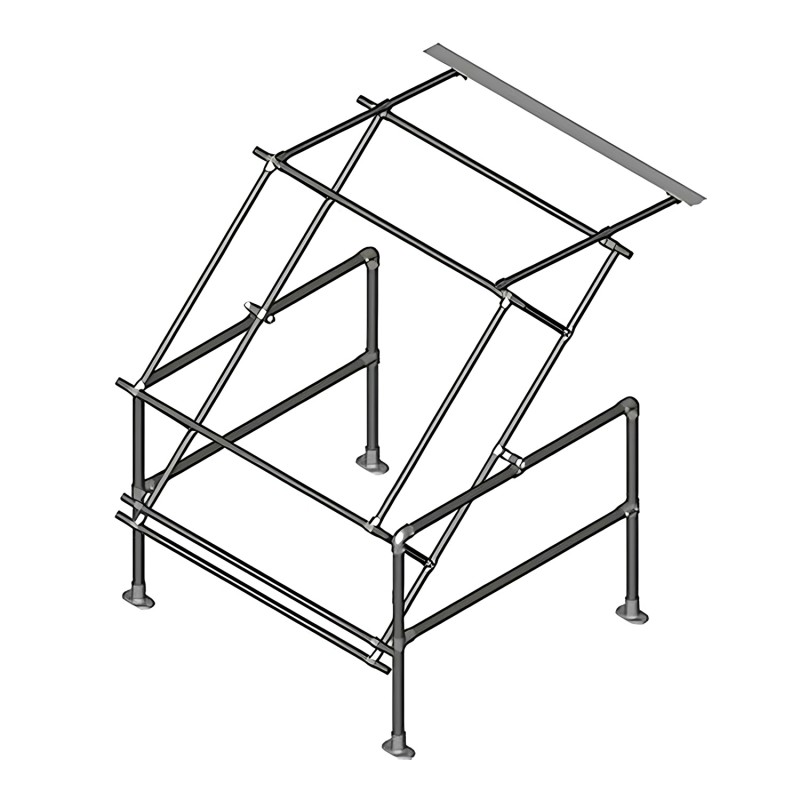 Galvanized pallet gate type A SGPGTYAGV (Kee Safety) - Swing pallet gates for mezzanines