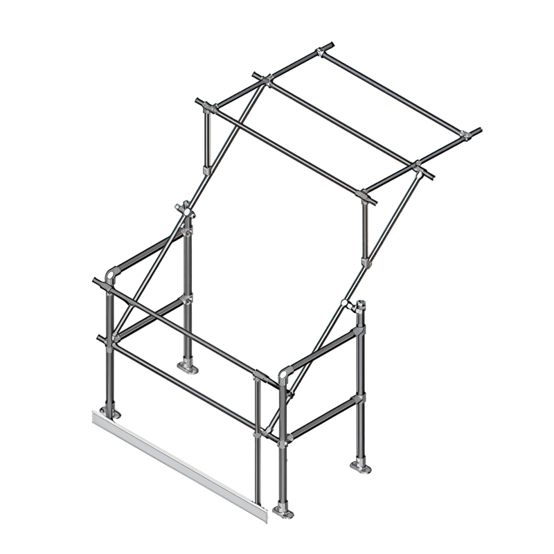 Galvanized pallet gate type B SGPGTYBGV (Kee Safety) - Swing pallet gates for mezzanines