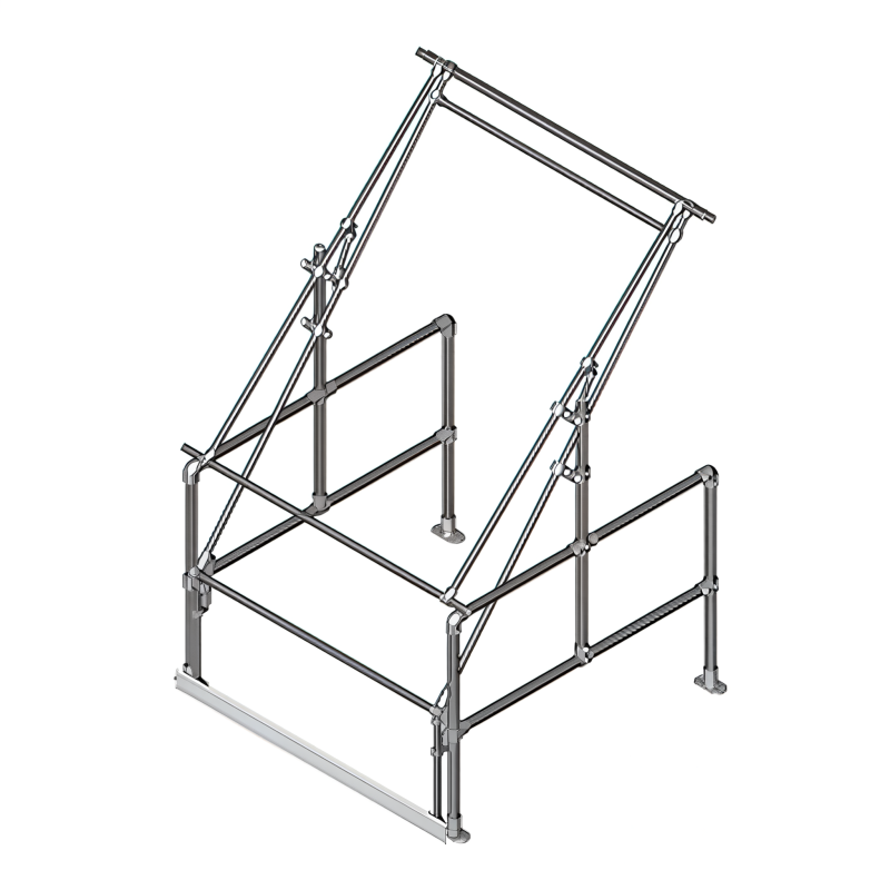 Galvanized pallet gate type C SGPGTYCGV (Kee Safety) - Swing pallet gates for mezzanines