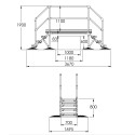 Plateforme d'accès au toit pour toitures en membrane/asphalte/PVC (Kee Safety)