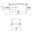 Vrijstaande overstapbrug mini met doorgang 380 mm (Kee Safety) Vrijstaande overstapbrug mini met doorgang 380 mm (Kee Safety)