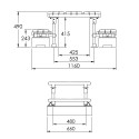 Mini freestanding crossover platform with 400 mm clearance (Kee Safety) Mini freestanding crossover platform with 400 mm clearance (Kee Safety)