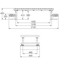 Escaleras de cruce de techo autoportante de aluminio mini con paso de 380 mm (Kee Safety) Escaleras de cruce de techo autoportante de aluminio mini con paso de 380 mm (Kee Safety)