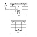 Freestanding mini crossover platform with 200 mm clearance (Kee Safety) Freestanding mini crossover platform with 200 mm clearance (Kee Safety)