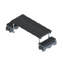 Vrijstaande overstapbrug mini met doorgang 380 mm (Kee Safety) Vrijstaande overstapbrug mini met doorgang 380 mm (Kee Safety)