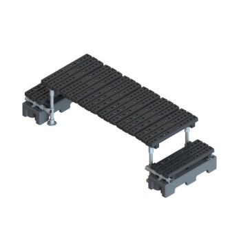 Vrijstaande overstapbrug mini met doorgang 380 mm (Kee Safety)