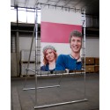 Bannière autoportante cadre tendu en aluminium (Klemp)