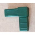 Coude 90° (2 axes, 2 emplacements) – pour tube 20x20x1,5 mm - vert (Klemp)