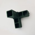 Hoekig T-stuk (3 assen, 3 ingangen) – voor buis 20x20x2 mm - groen (Klemp) Hoekig T-stuk (3 assen, 3 ingangen) – voor buis 20x20x2 mm - groen (Klemp)