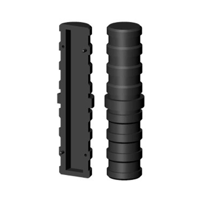 Rechte koppeling / Verlengstuk / Manchet – voor buis 20x1,5 mm - zwart (Klemp) - Kunststof verbindingsstukken voor ronde profielen