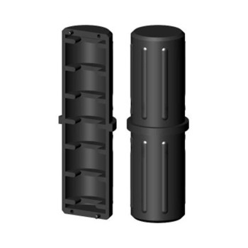 Straight connector / Coupling / Extension – for pipe 40x2 mm - black (Klemp)