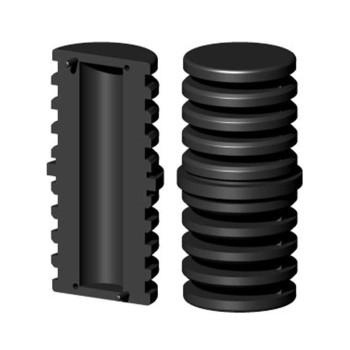 Łącznik prosty / Przedłużka / Mufa - Czarny - do rury 50x1,5 mm (Klemp)
