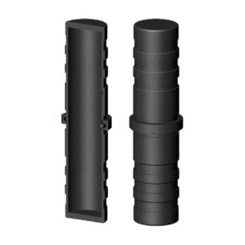 Gerade Steckverbindung / Muffe / Verlängerung – für Rohr 30x2 mm - schwarz (Klemp)